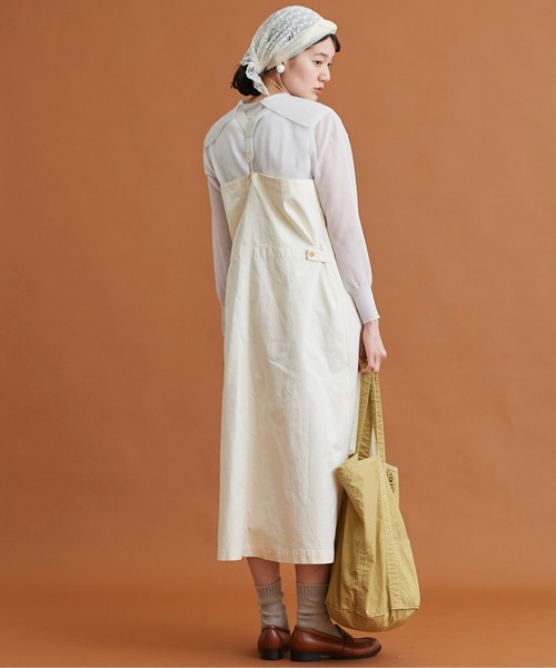 Malle（マル）の「malle 高密度コンパクトチノ サロペットスカート