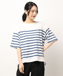 Samansa Mos2 | パネルボーダー半袖Tシャツ(Tシャツ/カットソー)