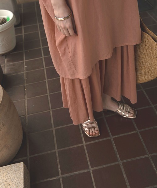 marjour(マージュール)の「LAYERED ONEPIECE(ワンピース・レディース・ブラック/オレンジ系・M)」の4枚目の写真