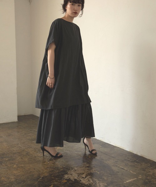 marjour(マージュール)の「LAYERED ONEPIECE(ワンピース・レディース・ブラック/オレンジ系・M)」の15枚目の写真