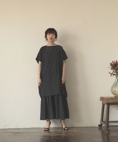 marjour(マージュール)の「LAYERED ONEPIECE(ワンピース・レディース・ブラック/オレンジ系・M)」の20枚目の写真