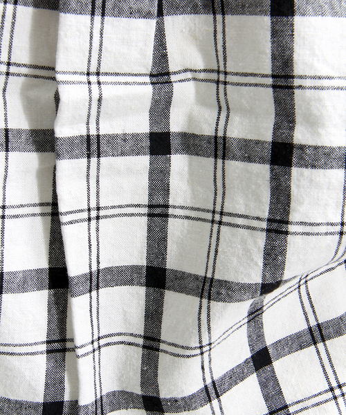 WEGO（ウィゴー）の「WEGO/綿麻クロップドシャツ（シャツ/ブラウス・レディース・オフホワイト/ブラック系その他/ブルー系その他・FREE）」の4枚目の写真