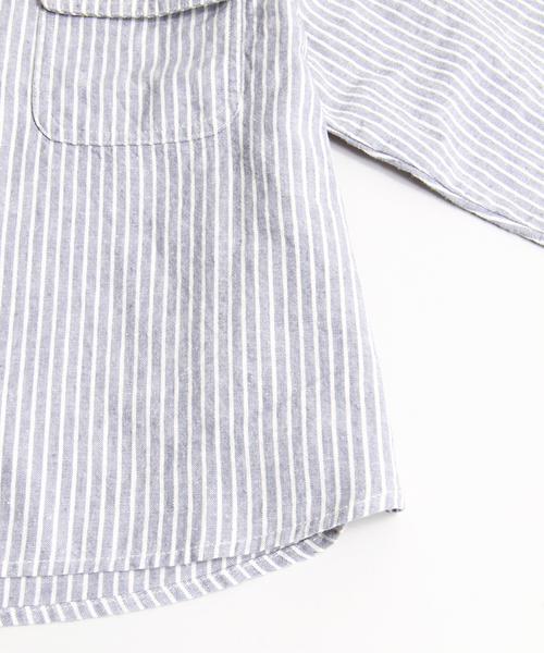 WEGO（ウィゴー）の「WEGO/綿麻クロップドシャツ（シャツ/ブラウス・レディース・オフホワイト/ブラック系その他/ブルー系その他・FREE）」の7枚目の写真