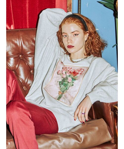 jouetie(ジュエティ)の「フラワーフォト プルオーバー【スウェット/トレーナー】(スウェット・レディース・ブラック/グレー/オレンジ・MEDIUM)」の18枚目の写真