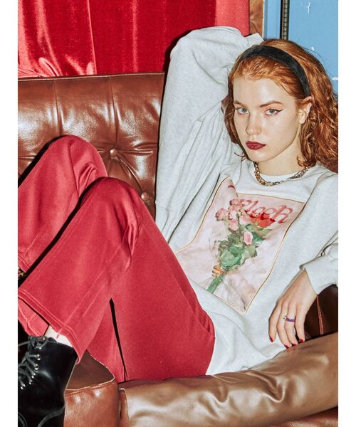 jouetie(ジュエティ)の「フラワーフォト プルオーバー【スウェット/トレーナー】(スウェット・レディース・ブラック/グレー/オレンジ・MEDIUM)」の19枚目の写真