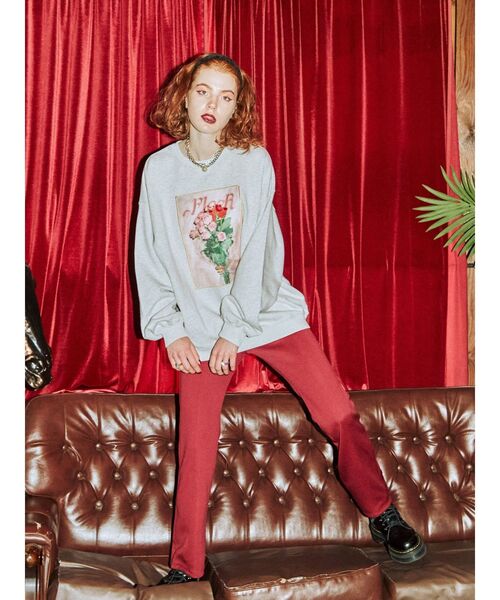 jouetie(ジュエティ)の「フラワーフォト プルオーバー【スウェット/トレーナー】(スウェット・レディース・ブラック/グレー/オレンジ・MEDIUM)」の20枚目の写真