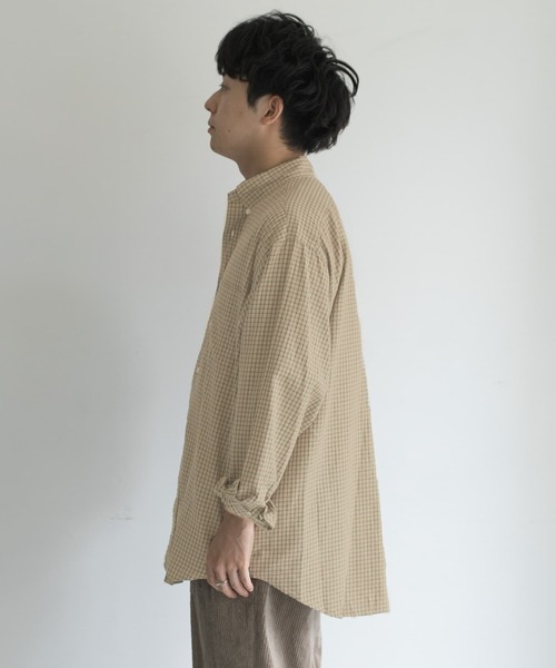 URBAN RESEARCH DOORS(アーバンリサーチドアーズ)の「GYMPHLEX 50/ビエラチェックボタンダウンシャツ(シャツ/ブラウス・メンズ・ホワイト系その他/ベージュ系その他・SMALL)」の8枚目の写真