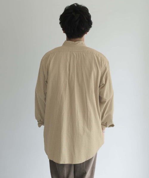 URBAN RESEARCH DOORS(アーバンリサーチドアーズ)の「GYMPHLEX 50/ビエラチェックボタンダウンシャツ(シャツ/ブラウス・メンズ・ホワイト系その他/ベージュ系その他・SMALL)」の9枚目の写真
