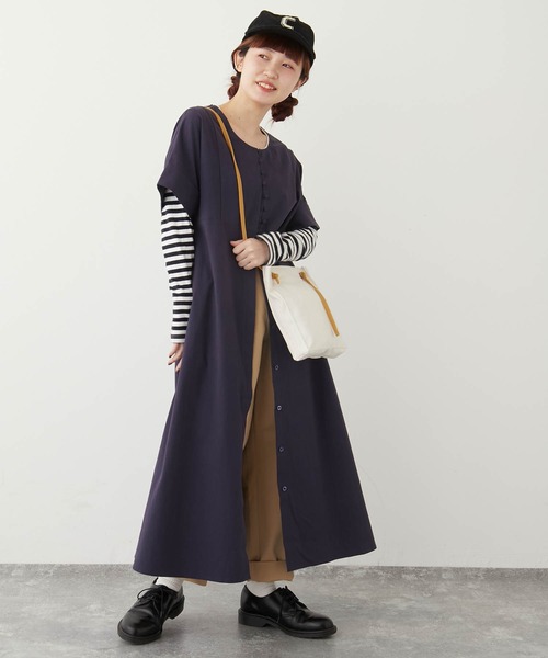 unclip（アンクリップ）の「【mikke×unclip by村濱遥さんコラボ】刺繍入りキャンバスショルダーバッグ（ショルダーバッグ・レディース・ブラウン/イエロー/ベージュ・FREE）」の5枚目の写真