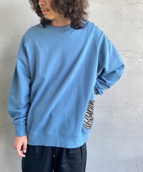 UNIVERSAL OVERALL（ユニバーサルオーバーオール）の「[UNIVERSAL OVERALL/ユニバーサルオーバーオール] 別注 カバーオールスウェット（スウェット・レディース・ブラック/ブルー/グレイッシュベージュ・S/M/L/XL）」の13枚目の写真