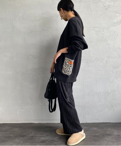 UNIVERSAL OVERALL（ユニバーサルオーバーオール）の「[UNIVERSAL OVERALL/ユニバーサルオーバーオール] 別注 カバーオールスウェット（スウェット・レディース・ブラック/ブルー/グレイッシュベージュ・S/M/L/XL）」の20枚目の写真