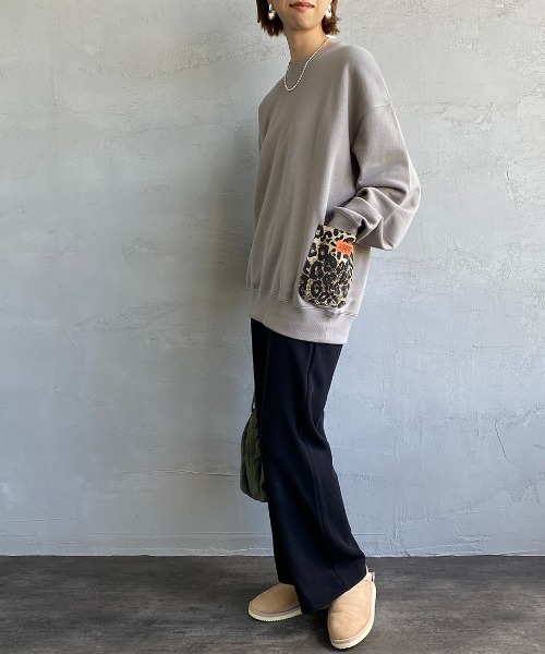 UNIVERSAL OVERALL（ユニバーサルオーバーオール）の「[UNIVERSAL OVERALL/ユニバーサルオーバーオール] 別注 カバーオールスウェット（スウェット・レディース・ブラック/ブルー/グレイッシュベージュ・S/M/L/XL）」の22枚目の写真