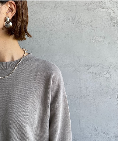 UNIVERSAL OVERALL（ユニバーサルオーバーオール）の「[UNIVERSAL OVERALL/ユニバーサルオーバーオール] 別注 カバーオールスウェット（スウェット・レディース・ブラック/ブルー/グレイッシュベージュ・S/M/L/XL）」の12枚目の写真