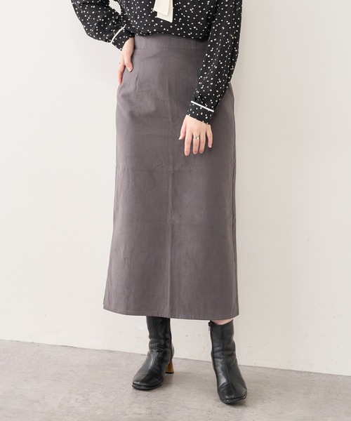 natural couture(ナチュラルクチュール)の「ハイウエストサイドスリットナロースカート(スカート・レディース・オフホワイト/ブラック/ピンク/その他1/その他2・FREE)」の3枚目の写真