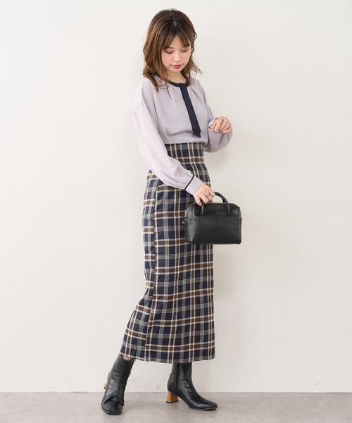 natural couture(ナチュラルクチュール)の「ハイウエストサイドスリットナロースカート(スカート・レディース・オフホワイト/ブラック/ピンク/その他1/その他2・FREE)」の15枚目の写真