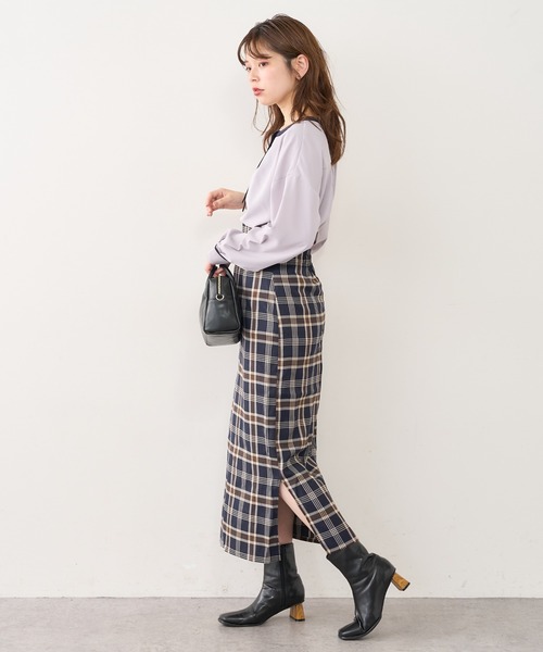 natural couture(ナチュラルクチュール)の「ハイウエストサイドスリットナロースカート(スカート・レディース・オフホワイト/ブラック/ピンク/その他1/その他2・FREE)」の11枚目の写真