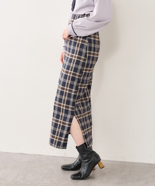 natural couture(ナチュラルクチュール)の「ハイウエストサイドスリットナロースカート(スカート・レディース・オフホワイト/ブラック/ピンク/その他1/その他2・FREE)」の7枚目の写真
