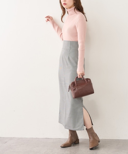 natural couture(ナチュラルクチュール)の「ハイウエストサイドスリットナロースカート(スカート・レディース・オフホワイト/ブラック/ピンク/その他1/その他2・FREE)」の21枚目の写真