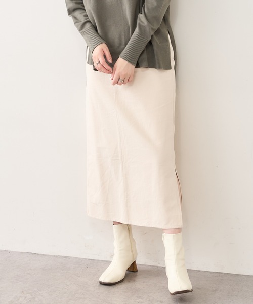 natural couture(ナチュラルクチュール)の「ハイウエストサイドスリットナロースカート(スカート・レディース・オフホワイト/ブラック/ピンク/その他1/その他2・FREE)」の13枚目の写真