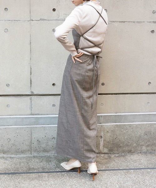 RANDA（ランダ）の「レースアップキャミソールワンピース（ワンピース・レディース・その他/ベージュ/ブラウン・0/1）」の3枚目の写真