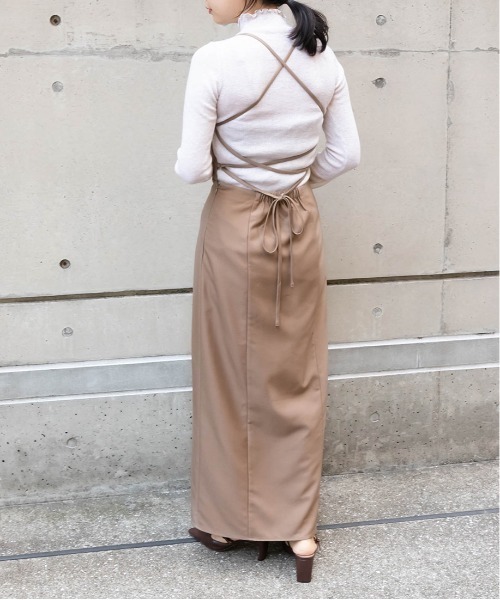 RANDA（ランダ）の「レースアップキャミソールワンピース（ワンピース・レディース・その他/ベージュ/ブラウン・0/1）」の4枚目の写真