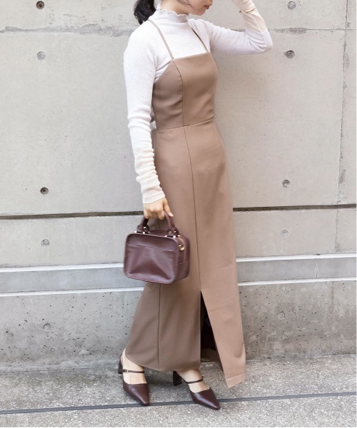 RANDA（ランダ）の「レースアップキャミソールワンピース（ワンピース・レディース・その他/ベージュ/ブラウン・0/1）」の7枚目の写真