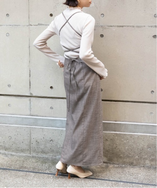 RANDA（ランダ）の「レースアップキャミソールワンピース（ワンピース・レディース・その他/ベージュ/ブラウン・0/1）」の8枚目の写真