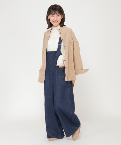 ikka（イッカ）の「デニムサロペット（サロペット/オーバーオール・レディース・ブラック/ダークネイビー・M）」の7枚目の写真