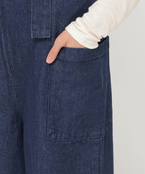 ikka（イッカ）の「デニムサロペット（サロペット/オーバーオール・レディース・ブラック/ダークネイビー・M）」の13枚目の写真