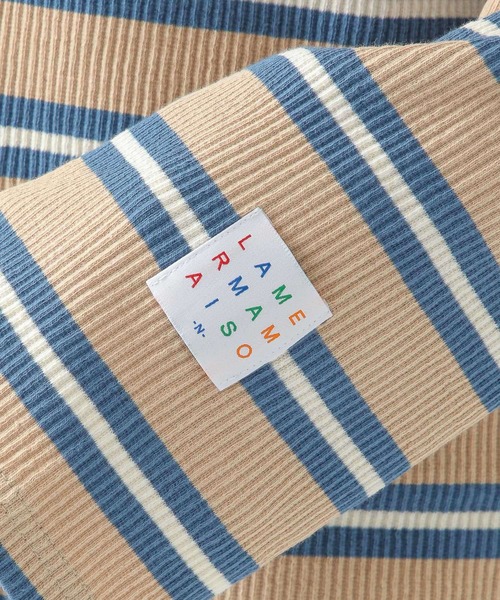 LA MER MA MAISON（ラメルマメゾン）の「LA MER MA MAISON／ボーダーロンT 2956731（Tシャツ/カットソー・メンズ・ブラック/ベージュ・FREE）」の16枚目の写真