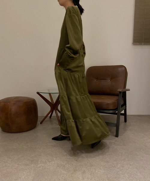 I_am(アイアム)の「corduroy flare ops(ワンピース・レディース・ブラウン/カーキ・FREE)」の7枚目の写真