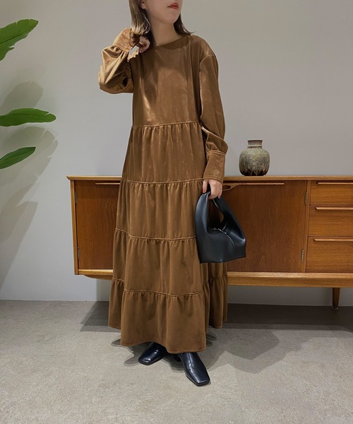 I_am(アイアム)の「corduroy flare ops(ワンピース・レディース・ブラウン/カーキ・FREE)」の12枚目の写真