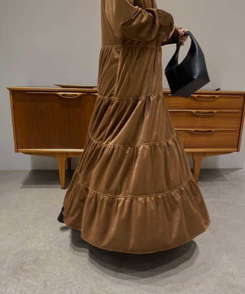 I_am(アイアム)の「corduroy flare ops(ワンピース・レディース・ブラウン/カーキ・FREE)」の14枚目の写真