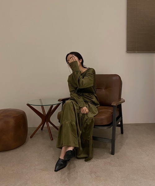 I_am(アイアム)の「corduroy flare ops(ワンピース・レディース・ブラウン/カーキ・FREE)」の17枚目の写真