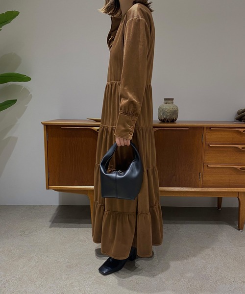 I_am(アイアム)の「corduroy flare ops(ワンピース・レディース・ブラウン/カーキ・FREE)」の10枚目の写真