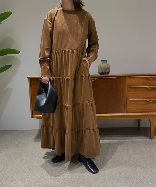 I_am(アイアム)の「corduroy flare ops(ワンピース・レディース・ブラウン/カーキ・FREE)」の9枚目の写真