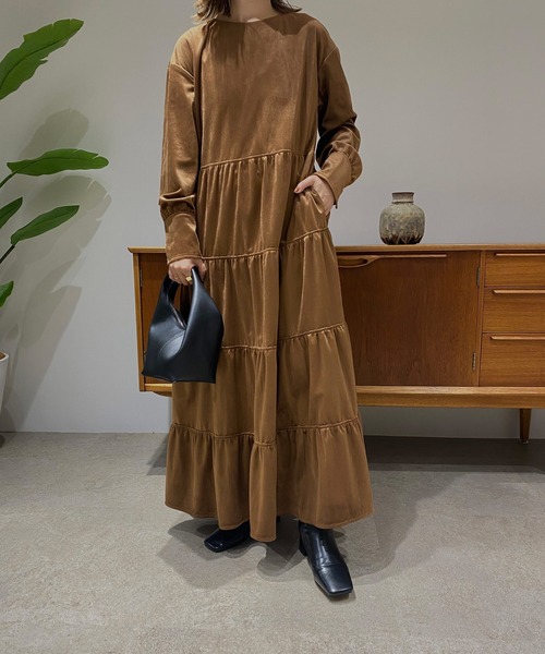 I_am(アイアム)の「corduroy flare ops(ワンピース・レディース・ブラウン/カーキ・FREE)」の13枚目の写真