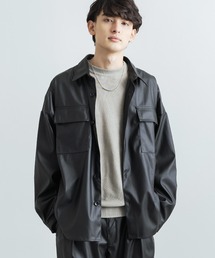 Rocky Monroe | フェイクレザー オーバーサイズ CPOシャツ ビックジャケット(シャツ/ブラウス)