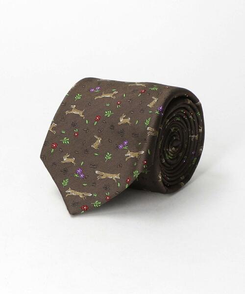 STEPHEN WALTERS(スティーブンウォルターズ)の「<Stephen Walters>GLR 8.0cm モチーフ ネクタイ(ネクタイ・メンズ・ダークブラウン/ネイビー・FREE)」の1枚目の写真