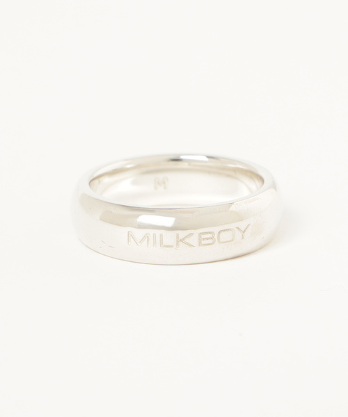 MILKBOY(ミルクボーイ)の「SILVER LOGO RING(リング・メンズ・A・M/L)」の1枚目の写真
