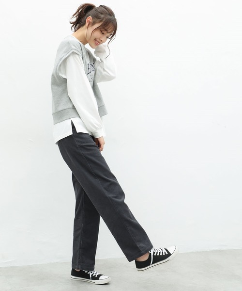 Honeys（ハニーズ）の「インナー付ベスト（アンサンブル・レディース・イエロー/杢グレー/ブルー系その他/スミクロ・S/M/L）」の22枚目の写真