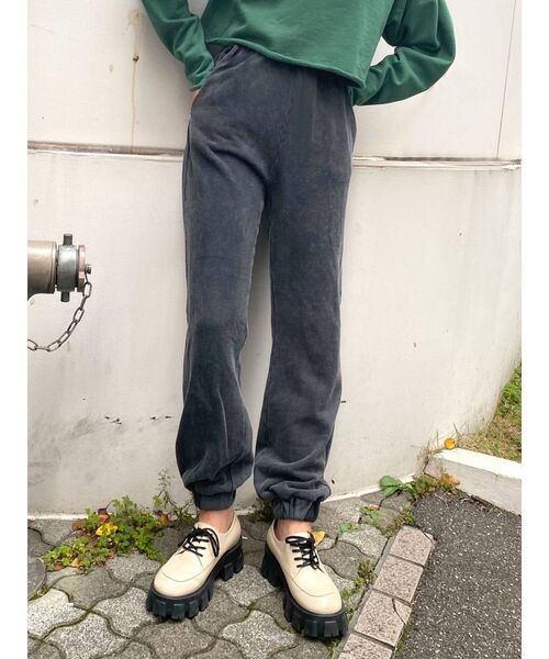 EMODA（エモダ）の「ハイウエストジョガーパンツ（その他パンツ・レディース・ブラック/その他/グレー・FREE）」の3枚目の写真