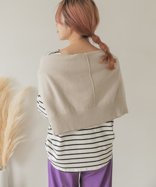 ITEMS URBANRESEARCH（アイテムズ アーバンリサーチ）の「バスクボーダーロングTシャツ（Tシャツ/カットソー・レディース・ネイビー/グリーン/ブラック・FREE）」の8枚目の写真