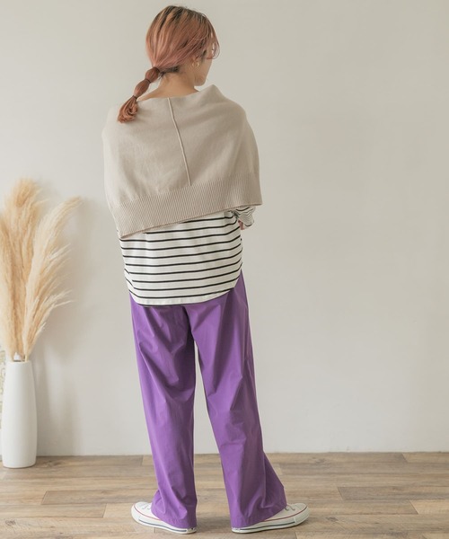 ITEMS URBANRESEARCH（アイテムズ アーバンリサーチ）の「バスクボーダーロングTシャツ（Tシャツ/カットソー・レディース・ネイビー/グリーン/ブラック・FREE）」の19枚目の写真