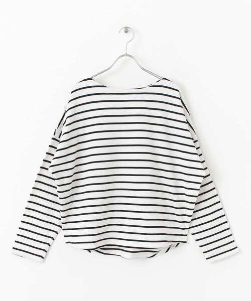 ITEMS URBANRESEARCH（アイテムズ アーバンリサーチ）の「バスクボーダーロングTシャツ（Tシャツ/カットソー・レディース・ネイビー/グリーン/ブラック・FREE）」の22枚目の写真