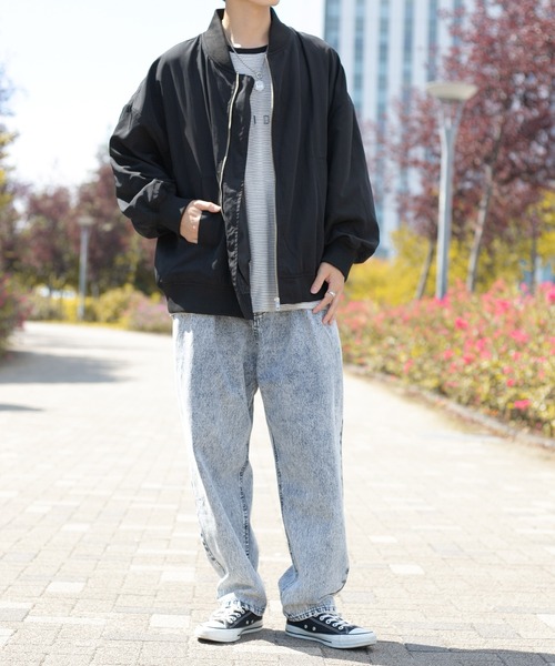 PairPair（ペアペア）の「MA-1(ユニセックス)（MA-1・レディース・ブラック/カーキ・MEDIUM/LARGE）」の4枚目の写真