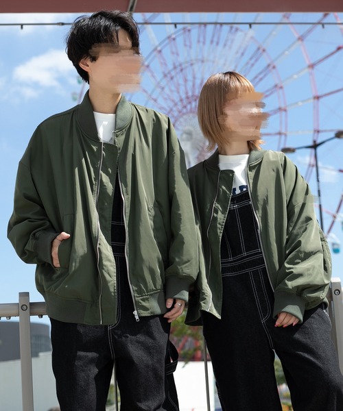 PairPair（ペアペア）の「MA-1(ユニセックス)（MA-1・レディース・ブラック/カーキ・MEDIUM/LARGE）」の3枚目の写真