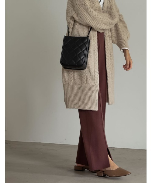 Re:EDIT（リエディ）の「センターラインスリットニットレギパン（その他パンツ・レディース・ブラウン/ベージュ/オレンジ/グリーン/ブラック/ピンク/パープル・LARGE/MEDIUM/SHORT）」の8枚目の写真