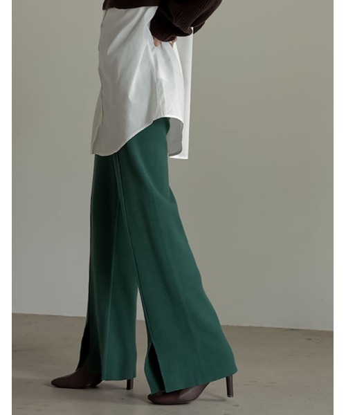 Re:EDIT（リエディ）の「センターラインスリットニットレギパン（その他パンツ・レディース・ブラウン/ベージュ/オレンジ/グリーン/ブラック/ピンク/パープル・LARGE/MEDIUM/SHORT）」の20枚目の写真