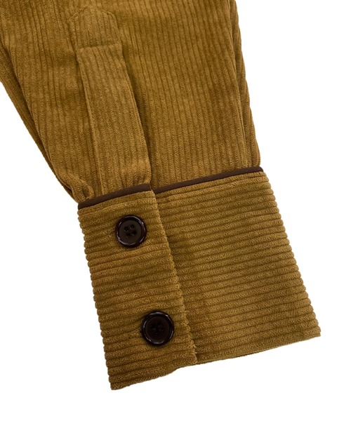 Avvenente（アベネンテ）の「【Avvenente】コーデュロイパイピングシャツ（シャツ/ブラウス・レディース・ブルー/ライトブラウン・FREE）」の8枚目の写真